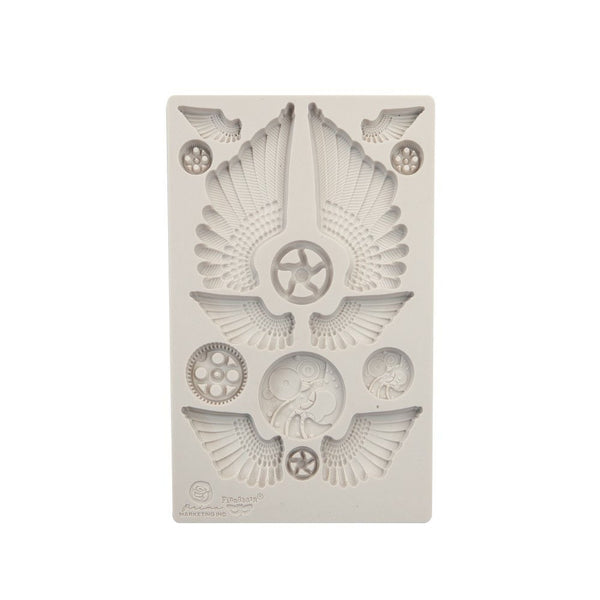 COGS AND WINGS Finnabair Prima Decor Moulds Molds Food Safe Heat Resistant Resin Clay 5" x 8" #966614