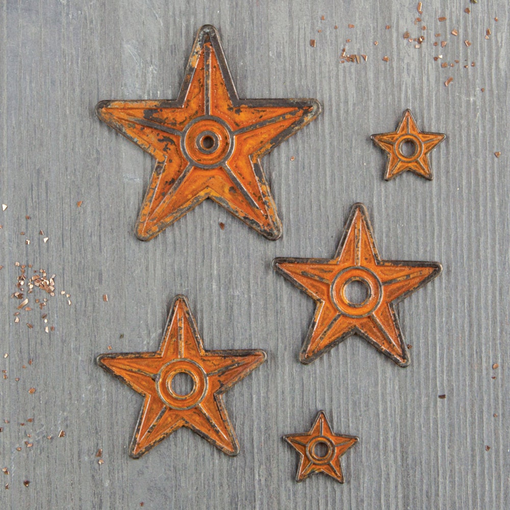 Prima Finnabair Mechanicals BARN STARS 5 Pcs #963392