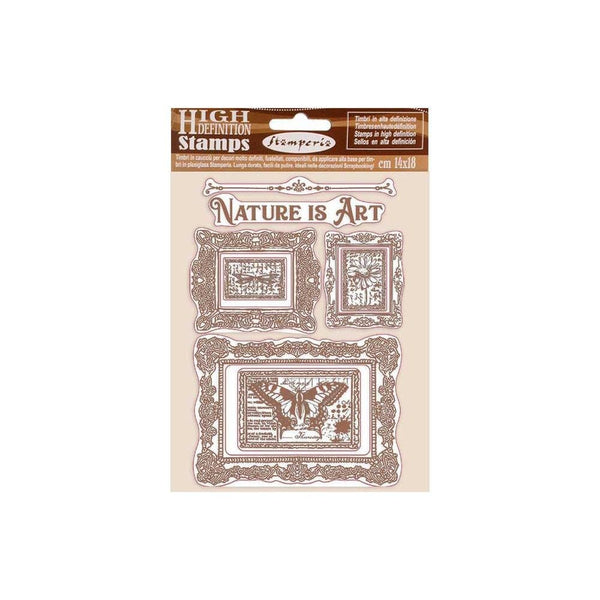 Stamperia Atelier des Arts NATURE is art FRAMES HD Natural Rubber Stamp 14 x 18 cm 5 pcs #WTKCC200