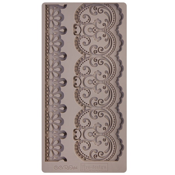 CeCe ReStyled BORDER LACE Re-Design Prima Decor Moulds Mold 5X10 Food Resin #654344