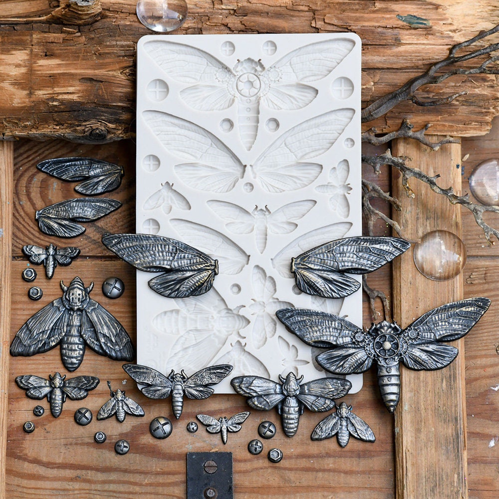 NOCTURNAL INSECTS Prima Finnabair Imaginarium Moulds 5