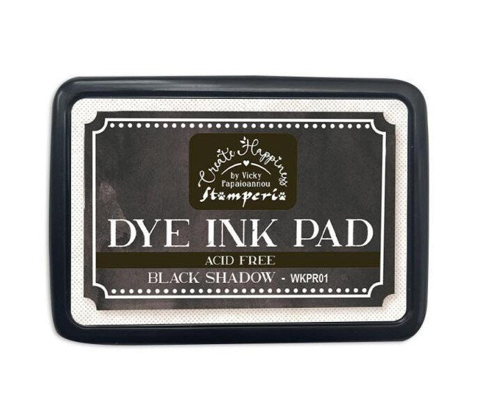 Stamperia Create Happiness Dye Ink Pad BLACK SHADOW #WKPR01