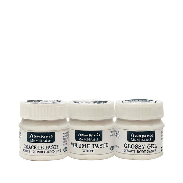 Stamperia MIXED MEDIA PASTE Collection Crackle Volume Paste Glossy Gel- 50 ml bottles #K3PXMM