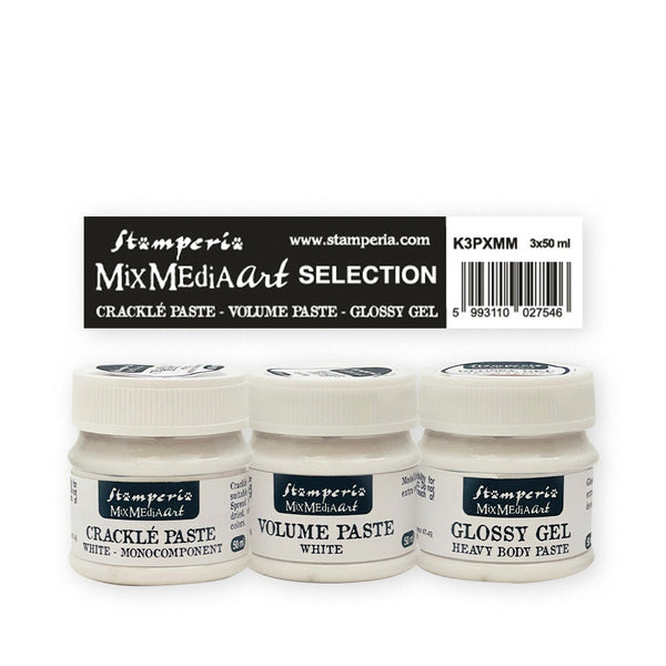 Stamperia MIXED MEDIA PASTE Collection Crackle Volume Paste Glossy Gel- 50 ml bottles #K3PXMM