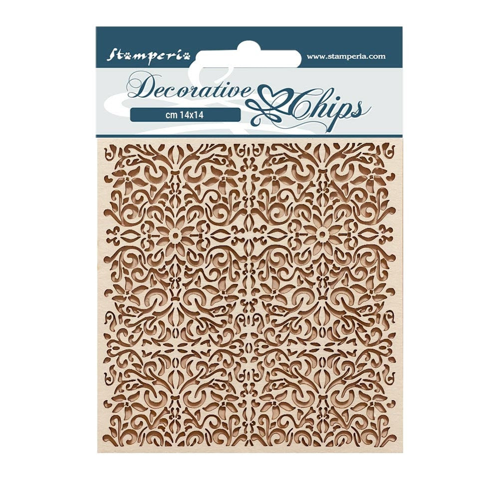 Stamperia VINTAGE LIBRARY Decorative Chips  5.5