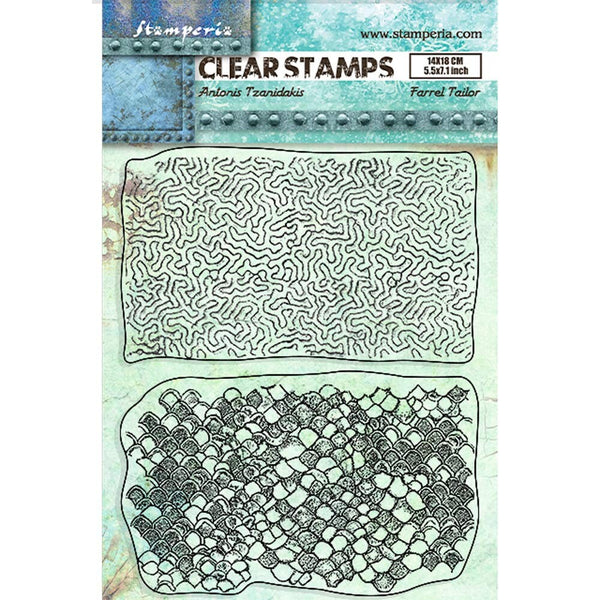 Stamperia Songs of the Sea DOUBLE TEXTURE Acrylic Stamps 14 x 18 cm #WTK183