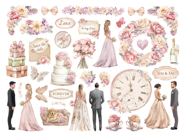 Stamperia ROMANCE Forever CEREMONY Edition Die Cuts Chipboard Shapes #DFLDC89