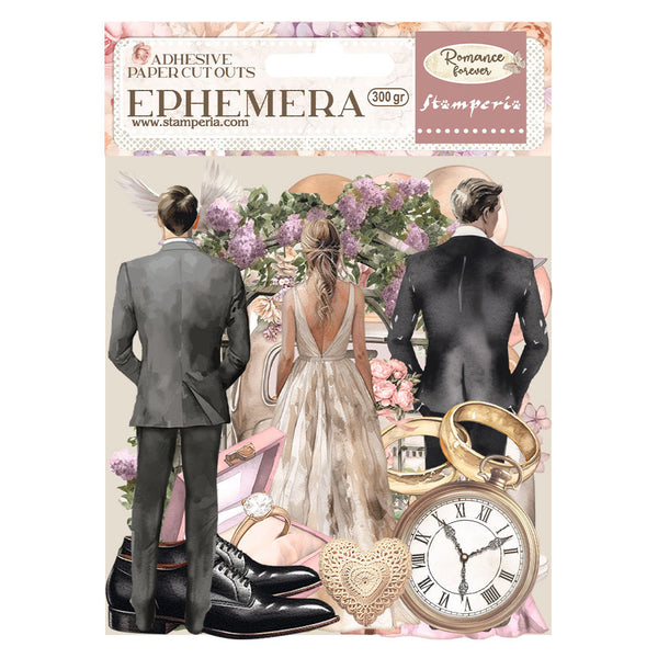 Stamperia ROMANCE FOREVER Adhesive Paper Cut Outs EPHEMERA- #DFLCT37