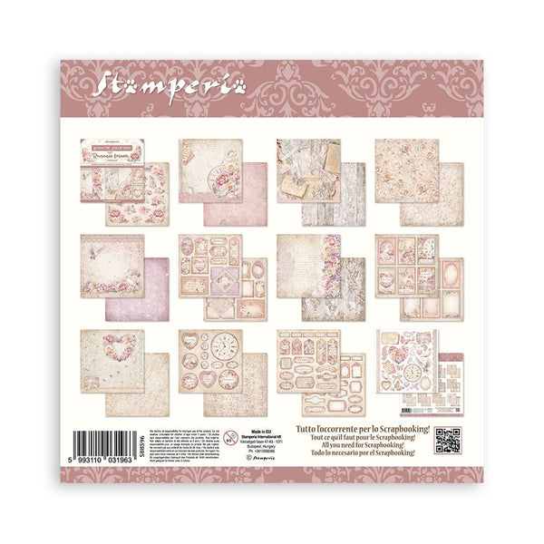 Stamperia ROMANCE FOREVER 8X8 Double Faced Paper 10 Sheets + Bonus #SBBS96